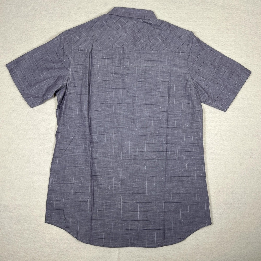 Travis Mathew Shirt Mens Small Heather Nightshade Rambler Button Up Short Sleeve - Picture 8 of 8